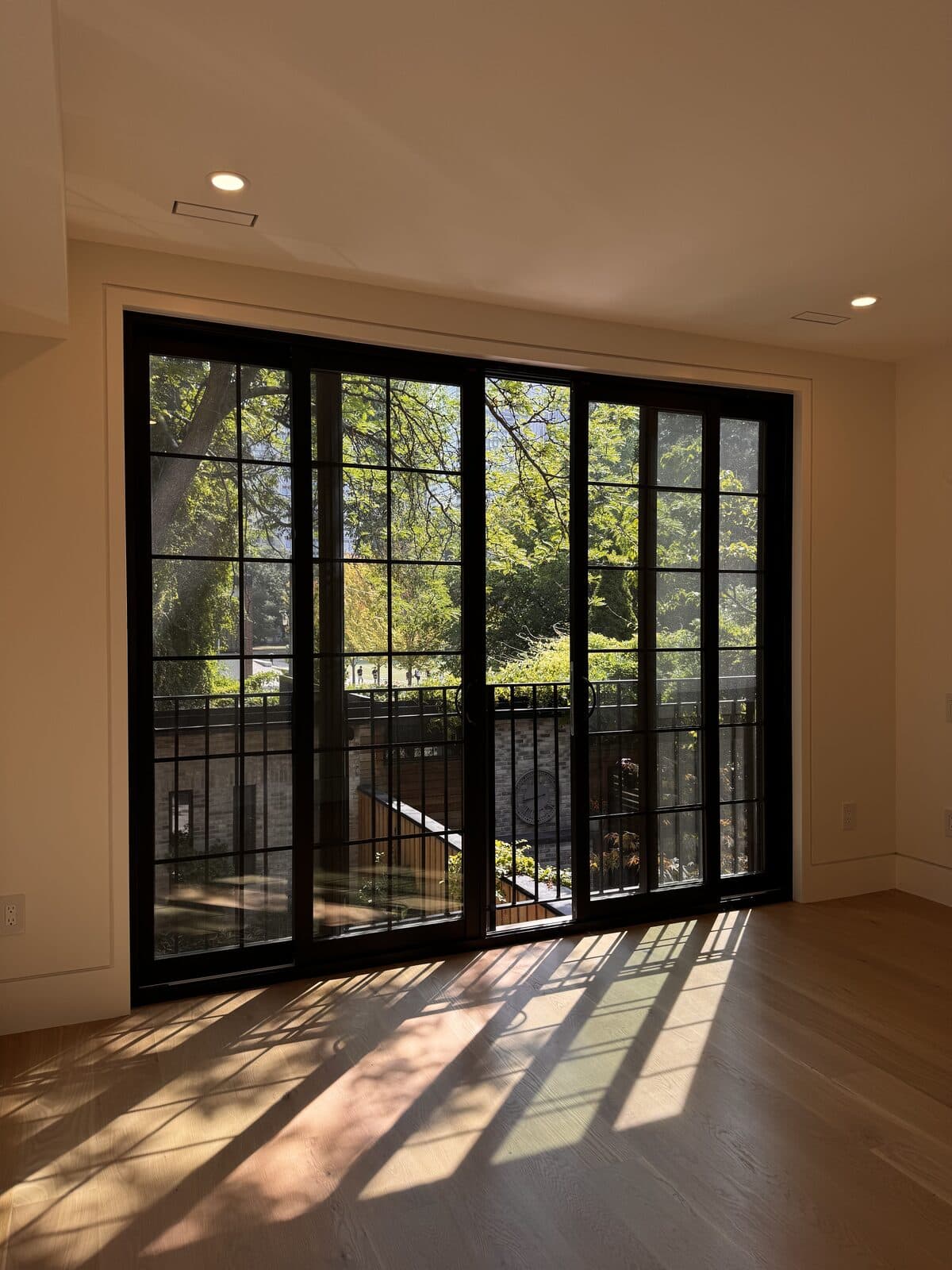 Late day light and shadow falling through a doorway